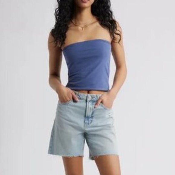 bp Pants - BP. High Rise Raw Hem Denim Jean Shorts Light Wash NWT Women’s Casual